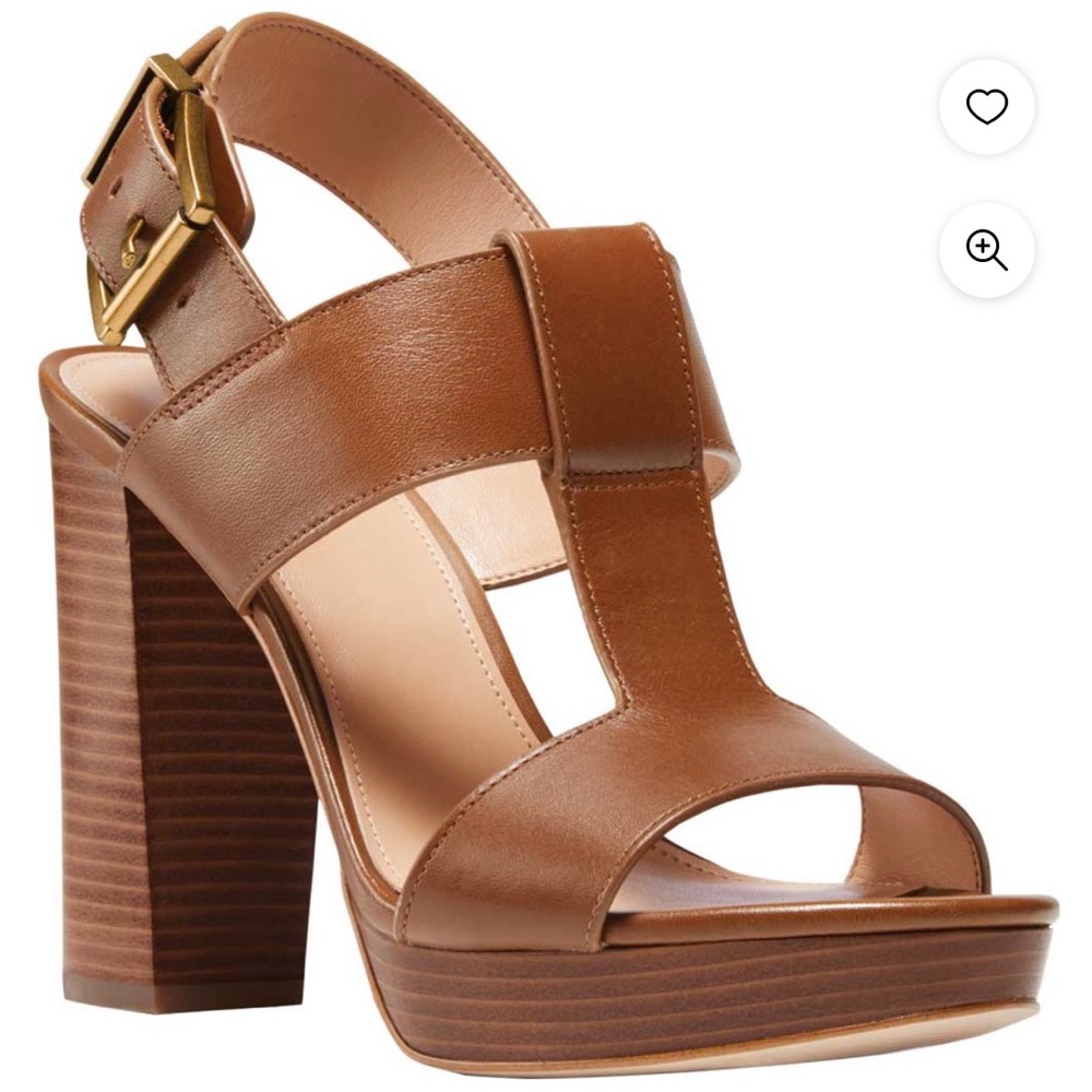 Michael Kors Becker T strap platform high heel sandal